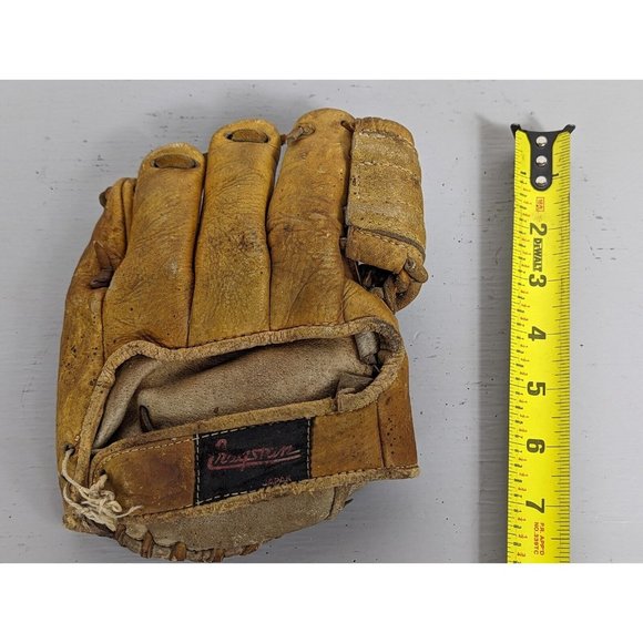 Vtg Leather Cragstin Japan Baseball Glove - Child's Left Hand 1960's - Picture 6 of 6